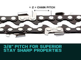 2 X 10 Baumr-AG Chainsaw Chain Bar Replacement for SX25 25CC Arborist Saws V219-CHNCHABMRA10D