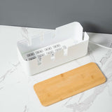 Box of Storage in Wire with Cover in Wood, Used to Hide the Wires, 301211cm V1237-MS-626-243