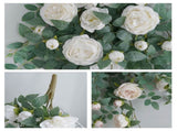 Door Head Cover Decoration Fake Rose Vine Window Landscaping Simulation 22 Head Austin Rose Wall V1294-YM0523-220325DY02-3
