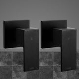 Cefito Shower Twins Tap Wall Bath Taps Brass Hot Cold Basin Bathroom Black SHOWER-A2-TAP-BK