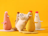 Beige Adorable Chick Cat Scratching Post - Durable Sisal Rope Scratcher Toy for Cats & Kittens V888-ELOSUNG27112