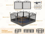 Fin Heavy Duty Dog Play Pen Enclosure Whelping Cage With Fertility Mat Puppy Playpen 60x110cm V767-P-XE843-G1