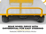 BAUMR-AG 40V Li-ion 400kg Electric Powered Platform Trolley, Adjustable Tray, Utility Cart Trolley V219-MATPTLBM1M2A