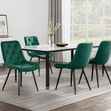Artiss Dining Chairs Set of 4 Velvet Diamond Tufted Green UPHO-C-DIN-5218-VEL-GRX4