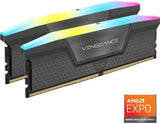 Corsair Vengeance RGB DDR5 16GB DDR5 5200 CL40-40-40-77 1.25V Intel XMP & AMD EXPO - GREY, V1202-V2-MECMD5-CMH16GX5M2B5200Z40