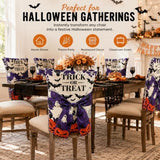 Halloween Dining Chair Slipcover Spooky Chair Back Stretchable Washable Chair Protective V1107-128-77374-A-4PACK