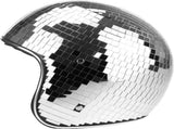 Disco Ball Helmet Party Decoration with Retractable Visor and Cowboy Hat Design - Handmade Glitter V1258-DP02-C-2165