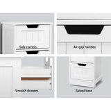 Artiss 4 Chest of Drawers - LEESA White FURNI-P-CAB-4D-WH