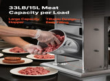 Electric Sausage Stuffer, 33 LBS / 15 L Vertical Meat Stuffer, Stepless Speed Control and Foot V952-DDKGCJLS15L0UEPNT001V3