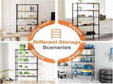 CARLA HOME 5-Tier Adjustable Metal Storage Shelves Wire Rack Organizer for Kitchen, Pantry, Bathroom LSB-36204