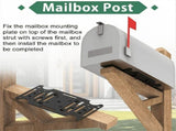 Mailboxing Bracket,Universaling Adapter Plate Fit Wood or Hollow Posts for Most Post V1370-AZ4-10020