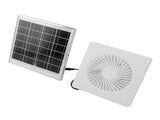 6in Solar Exhaust Fan White Round 8W Solar Panel Fan for Ventilation Cooling Bathroom Kitchen V1294-YM0901-3114250042711