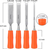 4 Piece Wood Chisel Sets Woodworking Tools Set, Wood Chisels Upgraded Watt Meter Power Meter Plug V1258-DP02-C-982