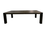 Dining Table 210cm Large Size with Solid Acacia Wooden Base in Chocolate Colour V43-DT-NOW-CH-L