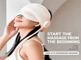 Head and Eye Wraparound Massager with Adjustable Strap and Handheld Controller for Home Relaxation, V1341-ZY-HB2J9M7R-BEIGE