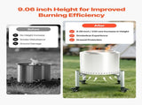Fire Pit Stand, 38-68.6 cm Adjustable Stretch with 4 Casters, Firepit Stand for Solo Stove Bonfire V952-HKZJXXFG1527AIXIG001V0