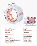 VEVOR Packing Tape 18 Rolls 65 Yards Heavy Duty Clear Packing Tapes 2.7 Mil V952-3YCXFXJDTM18YGD8MV0