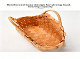 Handwoven Wooden Chip Handheld Decorative Basket, Baking Pastry Container, Living Room Floral V1221-XM-LB3875-ZS92