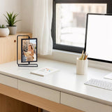 Creative Light,Photo Frame Ornament Sleek TV Cabinet/Bedroom/ Desktop Decor Freestanding Display for V1370-AZ4-21169