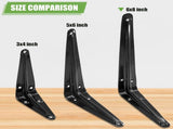24 Pack Shelf Brackets 8 x 6 Inch, Heavy Duty Black Metal Floating Shelf Bracket, L Bracket Corner V1258-DP02-C-3091