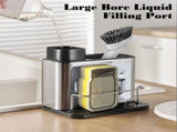 Soap Dispenser, Stainless Steel 3-in-1 Sponge Holder, Refillable Dish Soap Dispenser for V1366-AZ2-W-12562