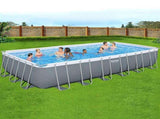 Bestway Swimming Pool 732x366x132cm Steel Frame Above Ground Pools Ladder 30045L BW-POOL-732CM-56477