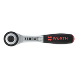 Wurth 3/8" Reversible Ratchet Wrench 360&deg Twist Handle Chrome Vanadium 175mm DIN 3122 V563-71203806