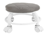 Low Roller Seat PU Leather Low Stool Mute Wheel Swivel Low Height Round Roller Chair for Home Office V1294-YM0901-3116240026812