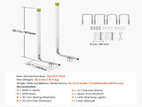Boat Trailer Guide, 1670mm with LED Light Trailer Guide Poles, 2PCS High-Hardness Steel Guide-Ons, V952-CTCDGDLXBS60WOR5F001Y3