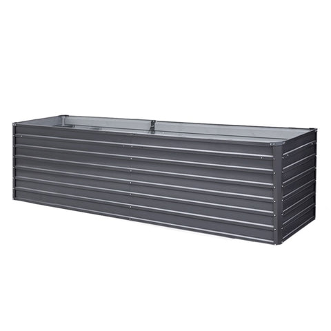 Green Fingers Garden Bed 320x80x77cm Planter Box Raised Container Galvanised Herb GARDEN-ALUMGR-16-FC2