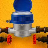 Professional Water Meter with Fittings, Rotary Pointer Counter, Measurement Tool for Residential and V1192-AZ-W-20728