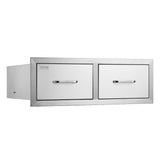Outdoor Kitchen Drawers 30" W x 10" H x 20" D, Horizontal Double BBQ Access Drawers Stainless Steel V952-CTG30X10X20000001V0