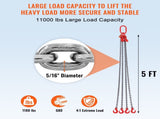 Chain, 8 mm x 150 cm Lifting Chains with Hooks, G80 Engine Chain Hoist Lifts, 5 Ton Lifting V952-DGDLJZMGFHZYJ5B2UV0