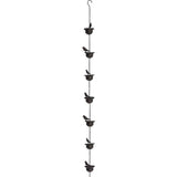 Rain Chain 8.5FT, Hummingbird and Cup Rain Chains for Gutters, Functional Replacement for Downspout, V1366-AZ2-W-27254