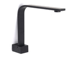 Black Gooseneck Arm High Rise Wall Mounted Bathtub Square Spout Water Outlet V1233-SP910BL