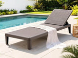 Gardeon Sun Lounge Adjustable Lounger Patio Outdoor Furniture Lightweight Brown FF-LOUNGE-PP-RAT-BR