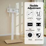 Artiss TV Stand 24-55" Swivel Height Adjustable Floor Mount for TVs TV-MOUN-4004-WH