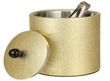 Bar Ice Bucket Cooling with Lid and Tongs Large Outdoor Sparkling Gold Golden V1369-AZ3-W-20913