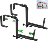 2PCS Adjustable Planter Box Brackets, Brackets for Window Boxes Planters Hanging Flower Box Holders, V1107-118-24475