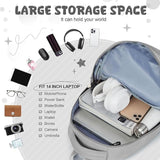 14-inch Waterproof Lightweight Laptop Backpack for School and University, Gray V1188-MS-325-0792