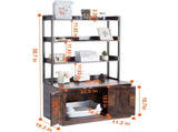 Cat Litter Box Enclosure Wooden Litter Box Furniture Hidden with 3 Shelves V952-DHSCBBSNJSMSUOAB6V0