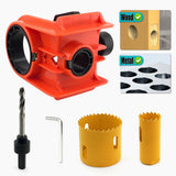 Door Lock Installation Kit with Drilling Template Hole Saw Drill Bit and Hex Wrench for Wooden and V1341-ZY-FDTQPA2Z-ORANGE