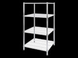 Modular Wire Storage 45x45cm Steel Shelving Chrome With Fixed Legs For Garage Warehouse Or Kitchen V63-841271