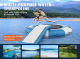 Inflatable Water Bouncer, 10ft Recreational Water Trampoline, Portable Bounce Swim Platform with V952-TZKSSBCTZK10RJUKJV3