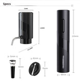 Electric Wine Bottle Opener Set Rechargeable Wine Set with Foil Cutter, Wine Opener, V1192-AZ-W-2607