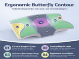 Giselle Bedding Memory Foam Pillow Ergonomic Contour PILLOW-MEFO-ERG-WH