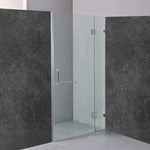 100 x 200cm Wall to Wall Frameless Shower Screen 10mm Glass By Della Francesca V63-830781