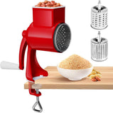 Manual nut grinder with 2 removable drum blades, cheese grater, peanut and almond grinder V1188-MS-325-0232