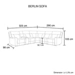 Berlin 6 Seater Sectional Genuine Leather Recliner Sofa with 2 Power Slides V43-SOF-BRLN