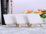 Stable Wooden Easel Set with Multi-Color Canvas for DIY, Triangle Stand, 18Sets V1192-AZ-W-32379